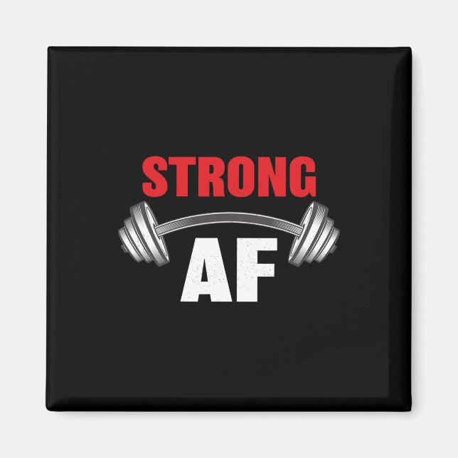 Starke Af Funny Fitness und Workout Magnet (Vorne)