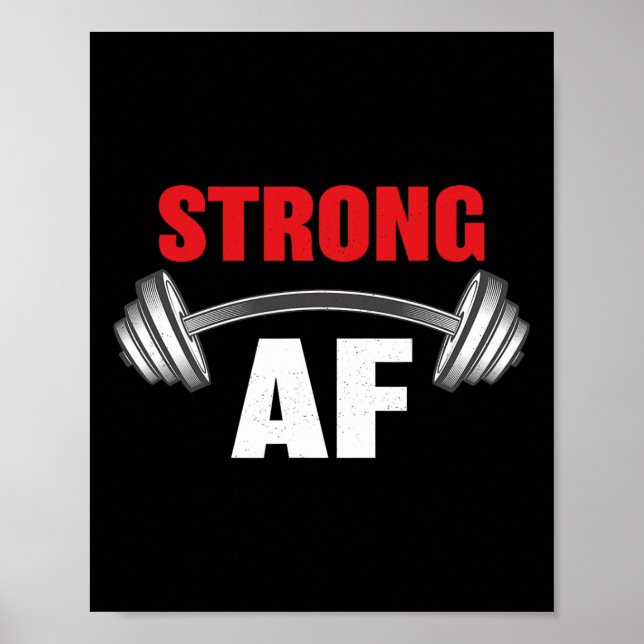 Starke Af Funny Fitness und Workout Poster (Vorne)