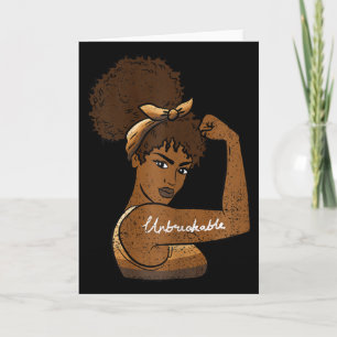 Starke Afro-Frau Black History Month Männer Frauen Karte