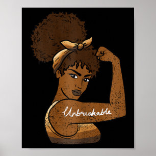 Starke Afro-Frau Black History Month Männer Frauen Poster