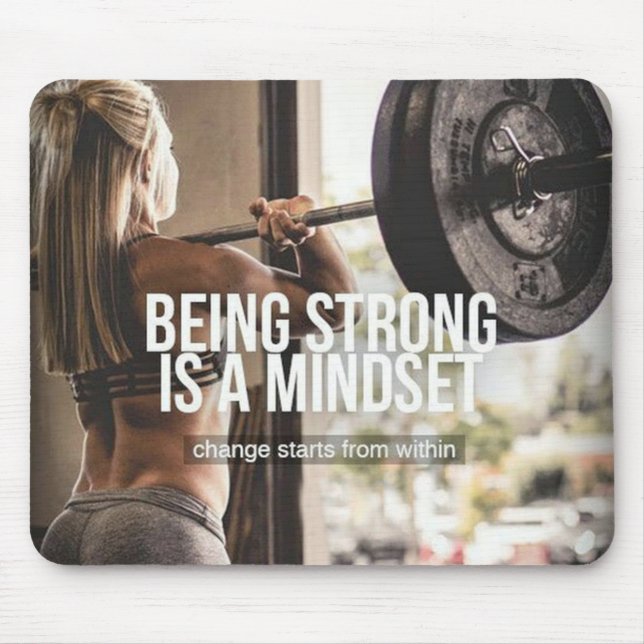 Starke Arbeit ist ein Mindset - Women's Gym Workou Mousepad (Vorne)