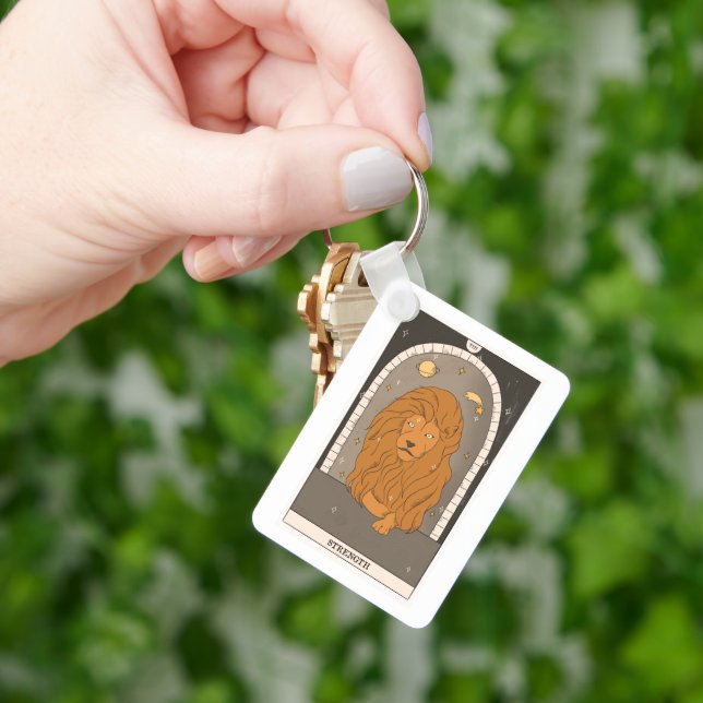 Stärke Arcana Tarot Astrologie Alchimie Schlüsselanhänger (Hand)