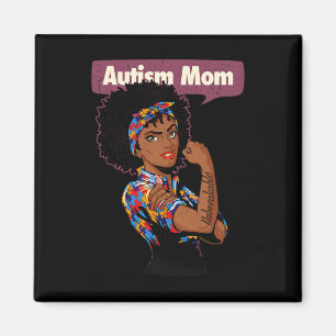 Starke Autismus-Mama Bewusstsein für Mutter Black Magnet