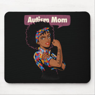 Starke Autismus-Mama Bewusstsein für Mutter Black  Mousepad