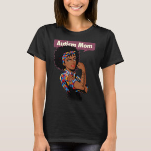 Starke Autismus-Mama Bewusstsein für Mutter Black  T-Shirt
