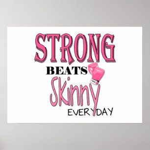 STARKE BEATS Gekinnt jeden Tag! W/Rosa Boxhandschu Poster