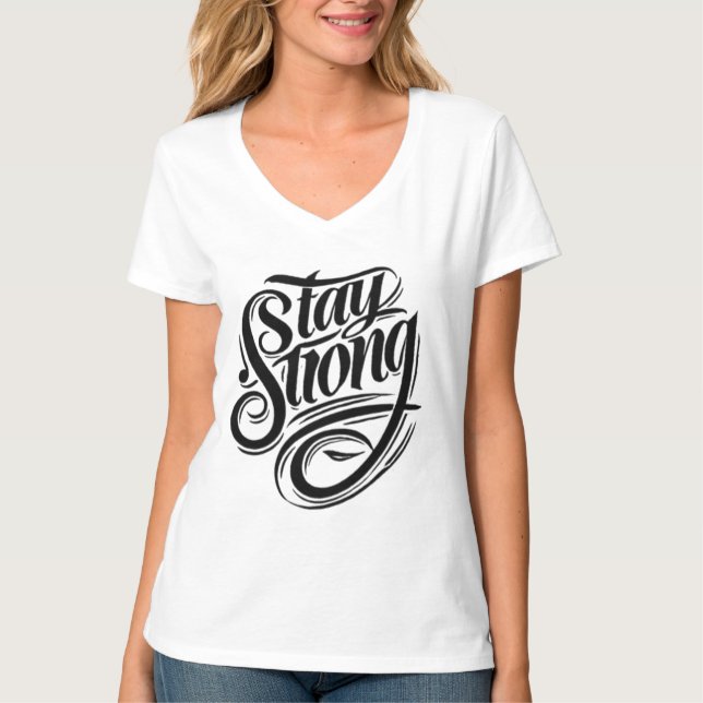 Stärke beginnt innerhalb Bleibe starken T - Shirt (Vorderseite)