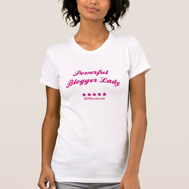 Starke Blogger-Dame T-Shirt (Vorderseite)