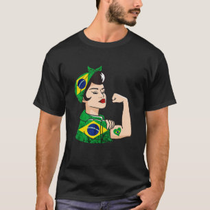 Starke brasilianische Frau Brasilien Brasilianerin T-Shirt