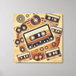 Starke Canvas Print - Retro Cassette Design mit Leinwanddruck