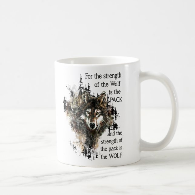 Stärke des Wolf Inspirational Family Packs Tasse (Rechts)