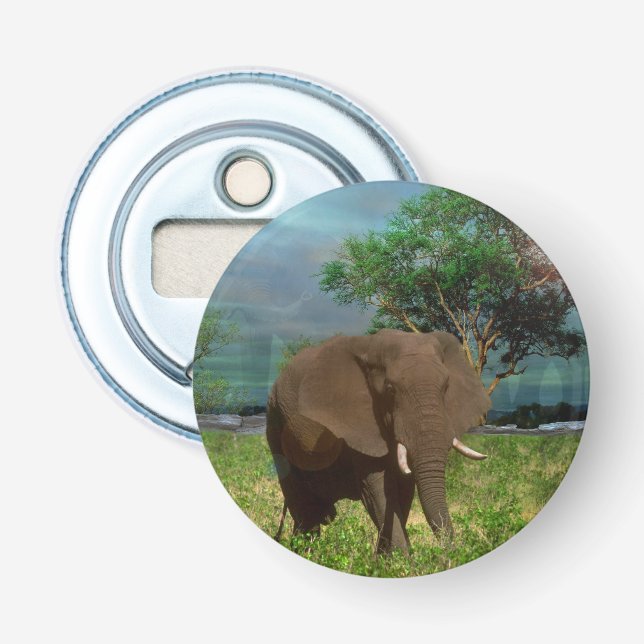 "Stärke: Die Weide des Bull Elephant" Flaschenöffner (Vorderseite)