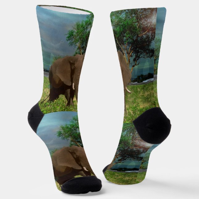 "Stärke: Die Weide des Bull Elephant" Socken (Gewinkelt)