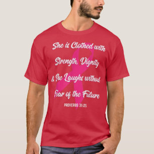 Stärke Dignität Furchtloser Cooler Brustkrebs T-Shirt