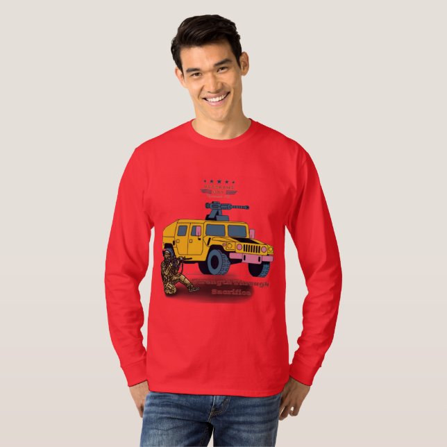 Stärke durch Opfer rot T-Shirt (Vorne ganz)
