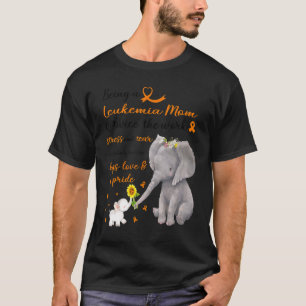 Starke Elefantenleukämie-Mama zweimal Liebe T-Shirt