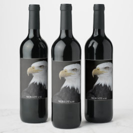 Starke elegante Bald Eagle Custom Wine Labels Weinetikett