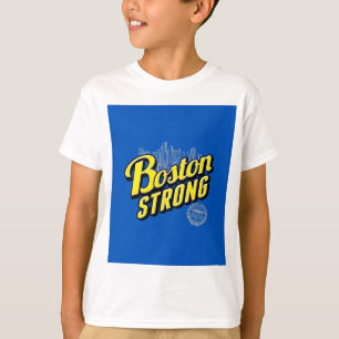 Starke Erinnerungen an die Stadt Boston an Blue T-Shirt