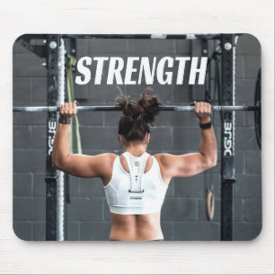 Stärke Fitness Frauen Muskeltraining Motivierend Mousepad