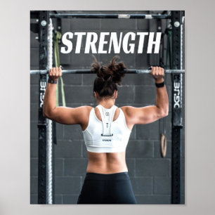 Stärke Fitness Frauen Muskeltraining Motivierend Poster