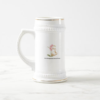 Starke Florale Frau Bierglas