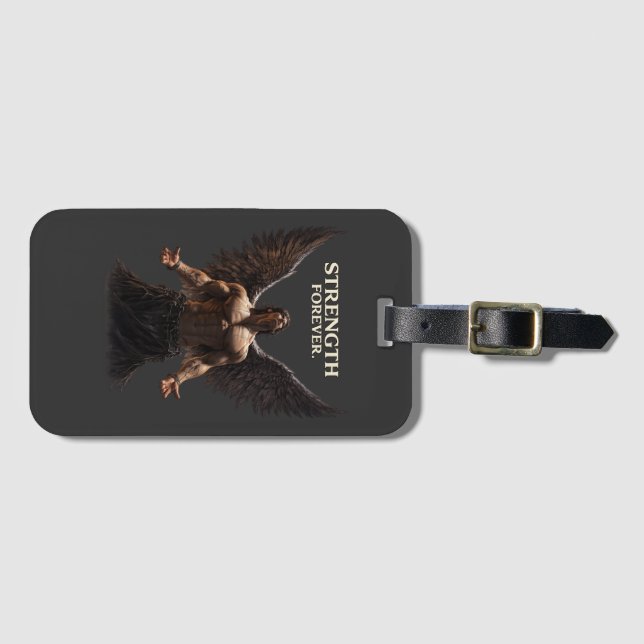 Stärke Forever Dark Angel Design – Motivierend Gepäckanhänger (Vorderseite (Horizontal))