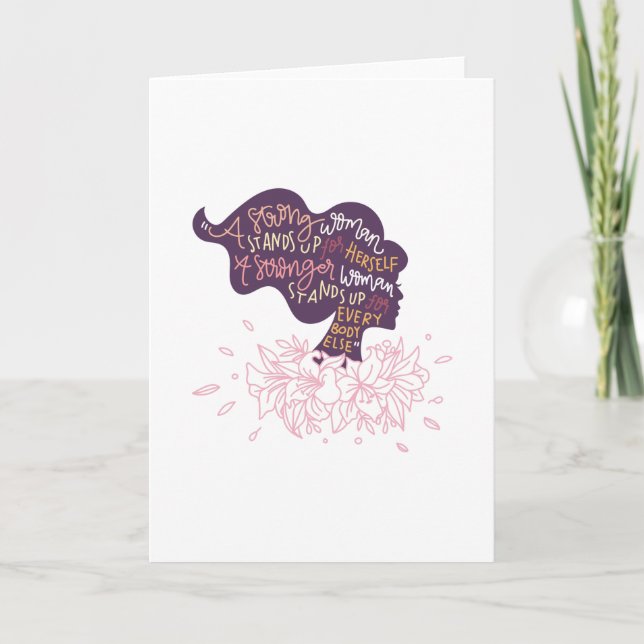 Starke Frau Karte (Vorderseite)