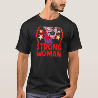 Starke Frau Rückenprint Zirkus & Clown _1 T-Shirt