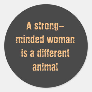 Starke Frauen, Motivierend Wörter mit einfachem T Runder Aufkleber