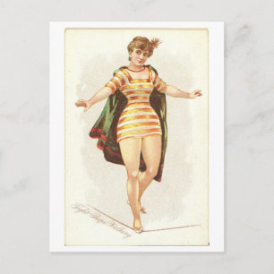 Starke Frauen Serie #23: Akrobatin Vintage Postkarte