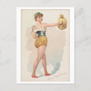 Starke Frauen Serie #26: Boxerin Vintage Postkarte