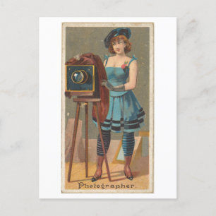 Starke Frauen Serie #48: Fotografin Vintage Postkarte