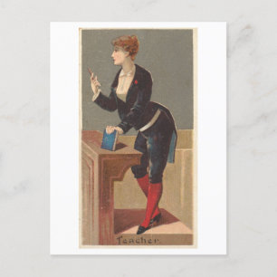 Starke Frauen Serie #49: Vintage-Lehrerin Postkarte