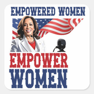 Starke Frauen stärken Frauen Kamala Harris Quadratischer Aufkleber