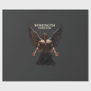 Stärke für immer Dark Angel Design – Motivierend Geschenkpapier