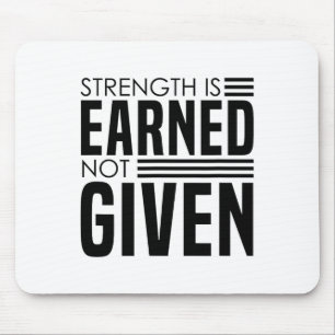 Stärke gewonnen - Bodybuilding Mousepad