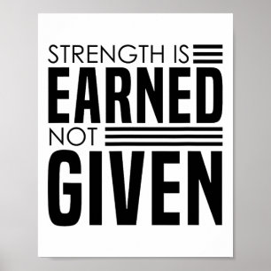 Stärke gewonnen - Bodybuilding Poster