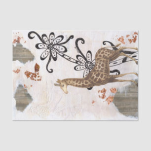 Starke Giraffe Seidenpapier