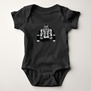 Starke Gorilla Pumps Muskeln Baby Strampler