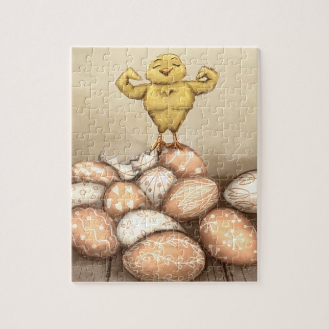 Starke Henne Karte Puzzle (Vertikal)
