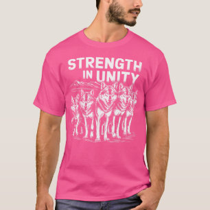 Stärke in der Einheit der Wolf-Pack-Wölfe T-Shirt