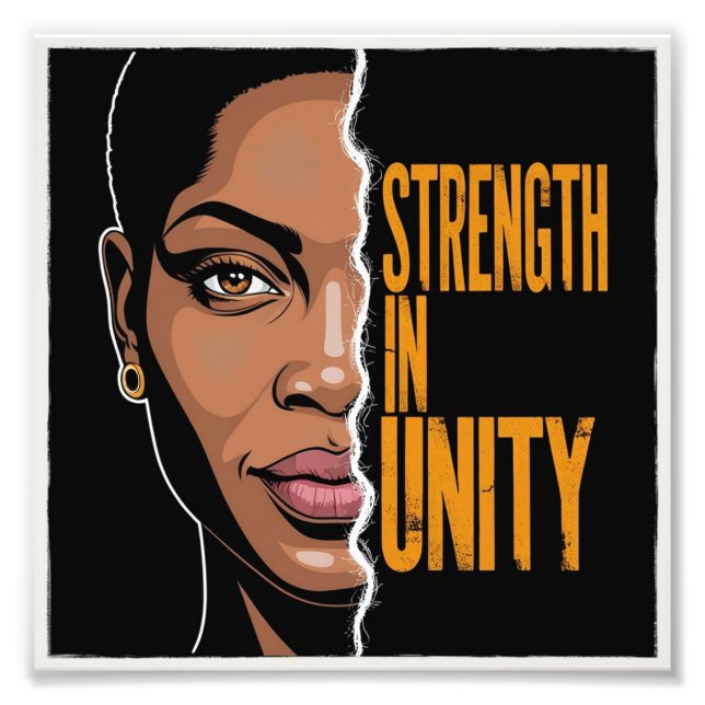 Stärke in Einheit - Stärkung der afrikanischen Kun Fotodruck (Vorne)