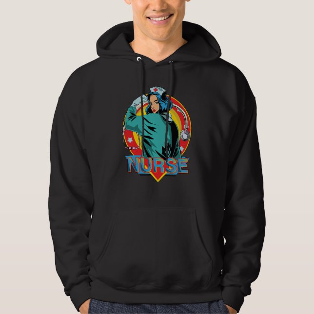 starke Krankenschwester Hoodie (Vorderseite)