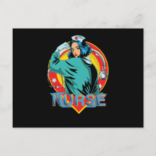 starke Krankenschwester Postkarte
