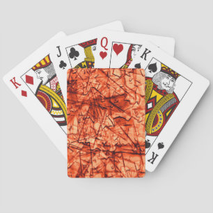 Starke Kratzer und gepunktete Korallen auf Relief Spielkarten