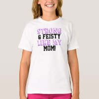 Starke Lebensfreude wie Mama Kinder Lila Shirt