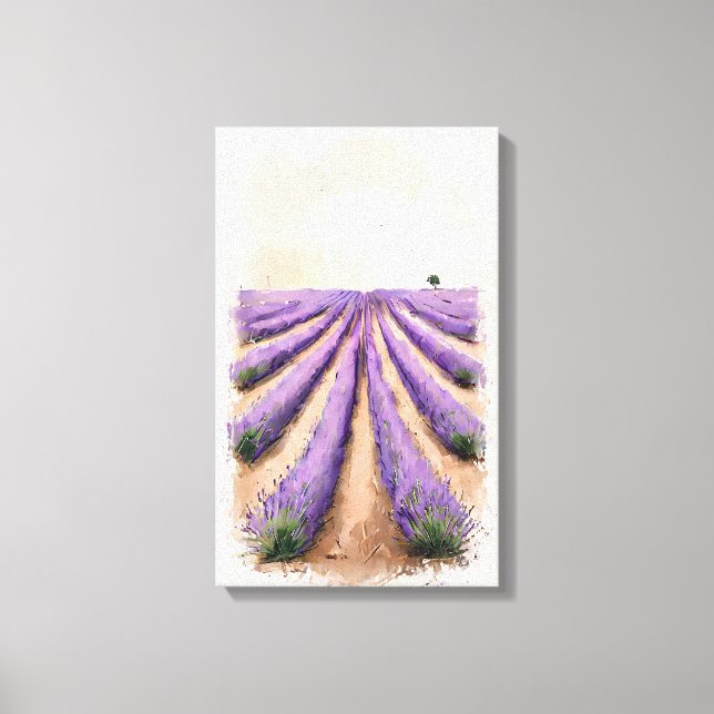 Starke Leinwand - Feldmalerei auf Lavendel (Vorderseite)