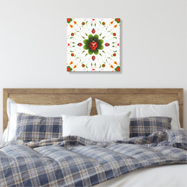 Starke Leinwand Ladybug-Thema Print 16" X 16"
