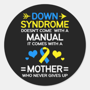 Starke Mama der Down Syndrome Awareness-Mama Runder Aufkleber