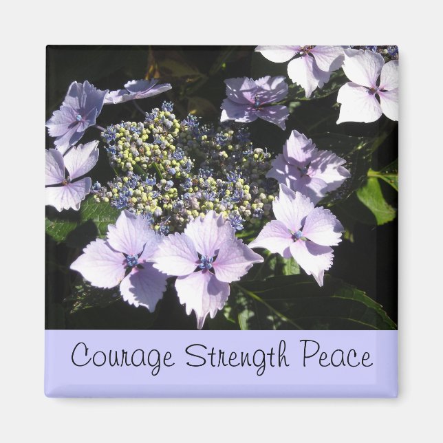 Stärke - Mauve Hydrangeas Magnet (Vorne)